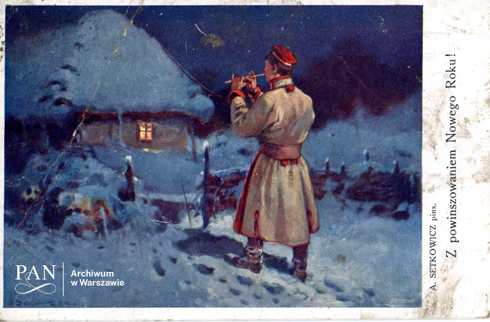 Przed 1918 karta na Nowy Rok okokok
