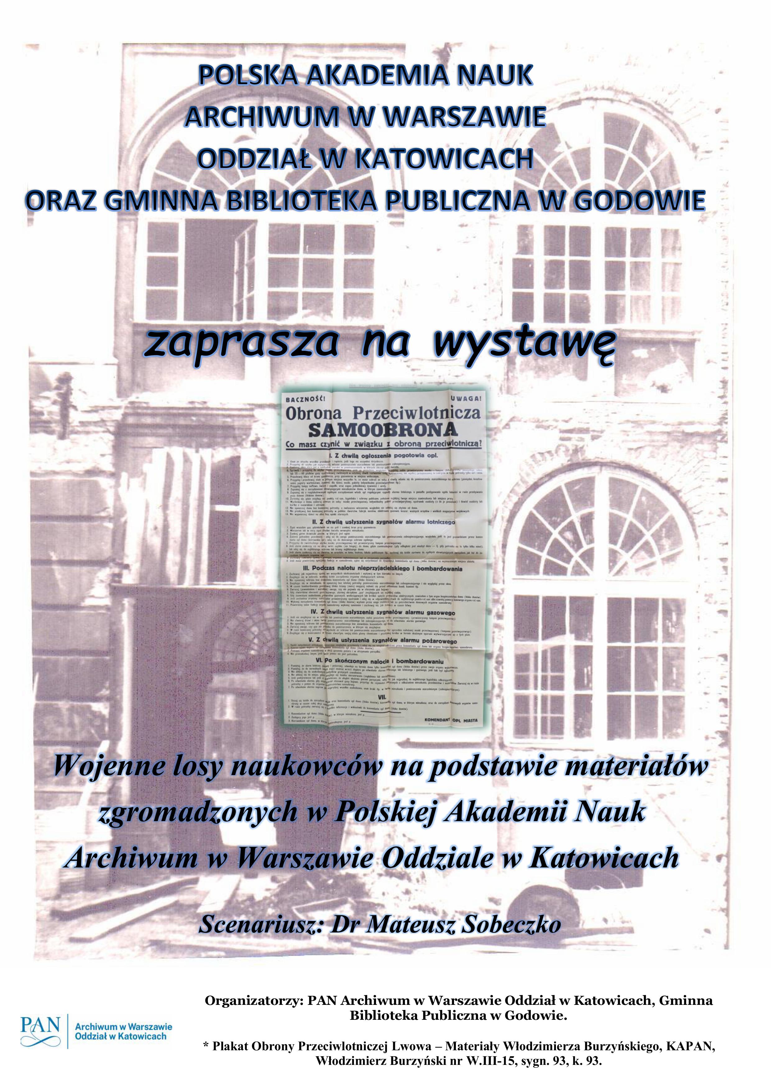 PLAKAT WYSTAWA OKUPACJA GODW